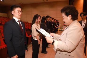 6급 이하 수시인사 임용장 수여식의 사진