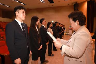 6급 이하 수시인사 임용장 수여식의 사진
