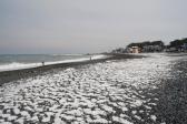 눈오는날주전몽돌해변